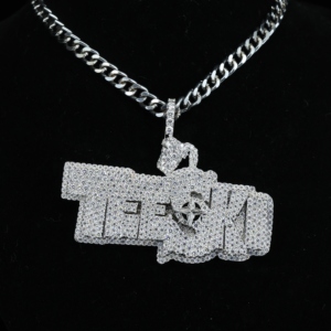 <b>Top</b> Selling Personalized Hip Hop Pendant Crafted in 925 Sterling <b>Silver</b> Moissanite Diamond VVS Clarity Gold Plated for Certified - Product Image 1