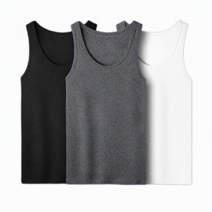 Débardeur en coton pour homme, 100 % coton, sans manches, pour le sport d'été, sous-vêtement de base absorbant pour personnes d'âge moyen et âgées - Product Image 4