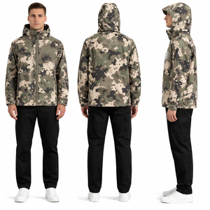 Veste légère noire à fermeture éclair avec capuche pour hommes et femmes, veste imperméable pour l'extérieur, veste décontractée pour hommes - Product Image 2