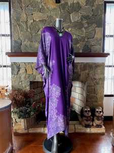 เดรสยาวทรงโบฮีเมียนผ้าเรยอนลายมัดย้อมแบบชิโบริ ไซส์พลัส - Product Image 5