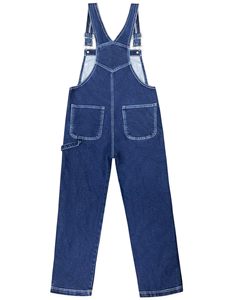 Mono vaquero elástico súper cómodo para mujer, sin mangas, de pierna ancha, informal, a la moda, personalizado ODM OEM - Product Image 3