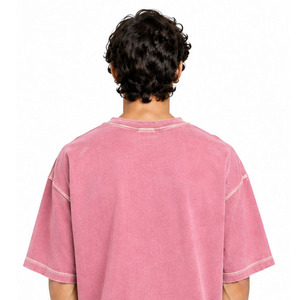 T-shirt surdimensionné pour homme 100 % coton, coupe décontractée, style urbain, décontracté, pour l'été, vêtement basique, mode - Product Image 5