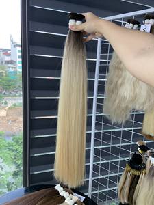ผมต่อสีออมเบร24นิ้วสำหรับต่อผมมนุษย์บริสุทธิ์เวียดนามสี100% ยังไม่ได้ผ่านการทำสารเคมีเป็นกลุ่มปลายหนาเป็นธรรมชาติ - Product Image 5