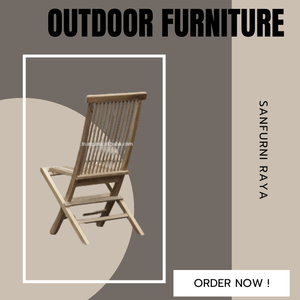 À vendre meilleur produit chaise de jardin pliante en bois massif mobilier d'extérieur prix de gros fait main d'Indonésie - Product Image 3