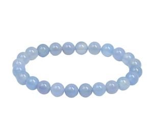 Bracelet élastique en pierre naturelle de chalcédoine de qualité supérieure, fait main, pour femmes et hommes, idéal pour la guérison et le Feng Shui - Grande Vente - Product Image 1