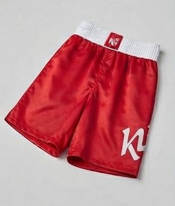 Shorts d'arts martiaux KLTW INT'L K4 rouge unisexe en polyester/coton respirant, coupe ample pour adulte, logo frontal imprimé par sublimation. - Product Image 5