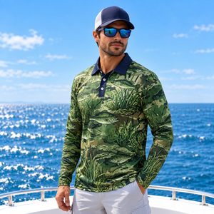 Polo de pêche léger à marque privée pour hommes, respirant, pour les détaillants de pêche - Product Image 3