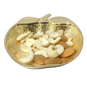 Tazón de servicio chapado en oro, artículo de regalo en forma de manzana, tazón de fruta seca dorada de diseño único, decoración para el hogar y la Mesa - Product Image 1