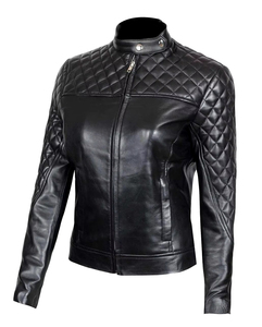 Hot Selling 2026 <b>Winter</b> Women's Burgundy PU Leather Jacket High Quality Full-Grained Leather Quick Dry 100% Polyester Filling - Product Image 3