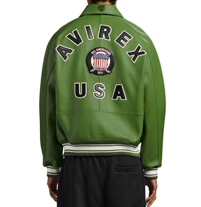Nouvelle collection – Blouson bomber homme grande taille en cuir véritable de vachette, style vintage, coupe-vent, éco-responsable, fermeture éclair, sur mesure - Product Image 2