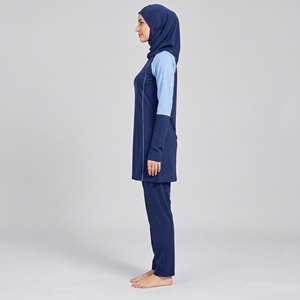 Ensemble Burkini 3 Pièces Modeste Grande Taille de Marque avec Imprimé Frontal, Séchage Rapide, Imperméable et Anti-Plis - Product Image 6