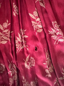Robe longue afghane imprimée bordeaux avec corsage brodé, manches contrastantes, jupe plissée évasée, tenue ethnique décontractée pour femme - Product Image 4