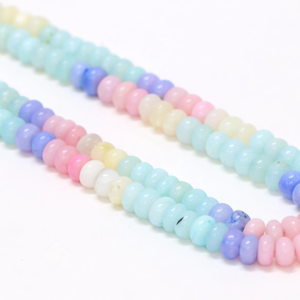 Magnifiques perles d'opale multicolores, forme ronde, 16 pouces, 8-11 mm, opale arc-en-ciel, perles de pierres précieuses unies, qualité AAA. - Product Image 4