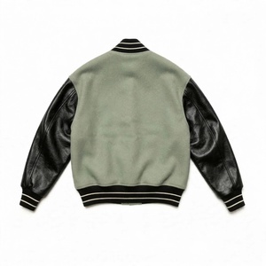 Veste universitaire personnalisée en laine et manches en cuir véritable pour homme – Vêtement d'extérieur décontracté et chaud pour l'hiver – Style Letterman Streetwear - Product Image 2