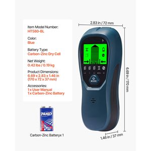 Rilevatore di Montanti a Muro Elettronico 5 in 1 con Display LCD ad Alta Definizione e Allarme Audio, Scanner Intelligente per Pareti - Product Image 3