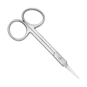 Stainless Steel Right-Handed <b>Cuticle</b> <b>Scissors</b> Straight Sharp Blade Round Handle Durable Manicure Tool for Adults with Nail Art - Product Image 1