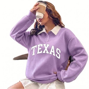 Suéter de Punto para Mujer con Cuello de Botones, Logotipo Personalizado, Estilo Casual, Secado Rápido, Manga Larga, Ropa de Otoño - Product Image 6