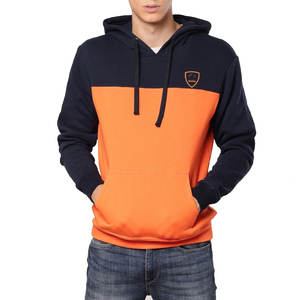 Sweat-shirts à capuche streetwear unisexe en molleton de coton imperméable, coupe classique, bicolore, avec logo personnalisé brodé 3D, grandes tailles - Product Image 1