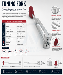 Diapason de précision pour thérapie sonore médicale, kit chirurgical, instrument en acier, diapason de haute qualité - Product Image 6