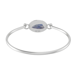 925 Sterling Silver Twister <b>Bracelet</b> Kyanite Gemstone Rough Shape Natural Bezel Setting High Finish Luxury Trendy Bangle Unisex - Product Image 2