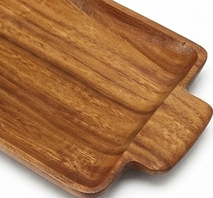 Service de table en bois de qualité supérieure avec bols et plateau de forme irrégulière, design minimaliste, durable, compatible lave-vaisselle, pour usage quotidien - Product Image 3
