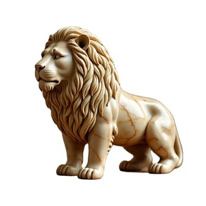 Escultura de León de Mármol Personalizada de Primera Calidad, Figura Realista Hecha a Mano en Piedra - Product Image 2