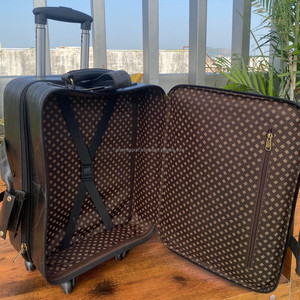 Maleta de cuero genuino de grano completo de gran capacidad con 4 ruedas giratorias, venta al por mayor, carrito de viaje con maletín, bolsas de equipaje - Product Image 5