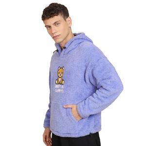 Custom Design <b>Men's</b> Casual Pullover <b>Sherpa</b> Fleece French Terry 100% Cotton Windproof Breathable Regular Fit Warm <b>Hoodies</b> For <b>Men</b> - Product Image 4