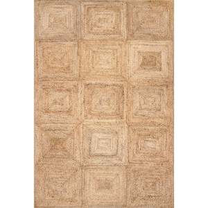 Tapis en chanvre tressé plat antidérapant réversible de luxe personnalisé, super doux, forme moderne, pour la maison, l'hôtel, la décoration de sol, tapis de porte - Product Image 1