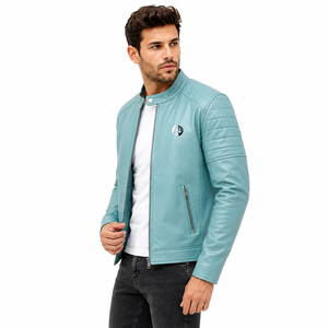 Veste en cuir pour homme tendance, au toucher doux, style moderne, qualité durable et coupe confortable pour un usage quotidien décontracté. - Product Image 2
