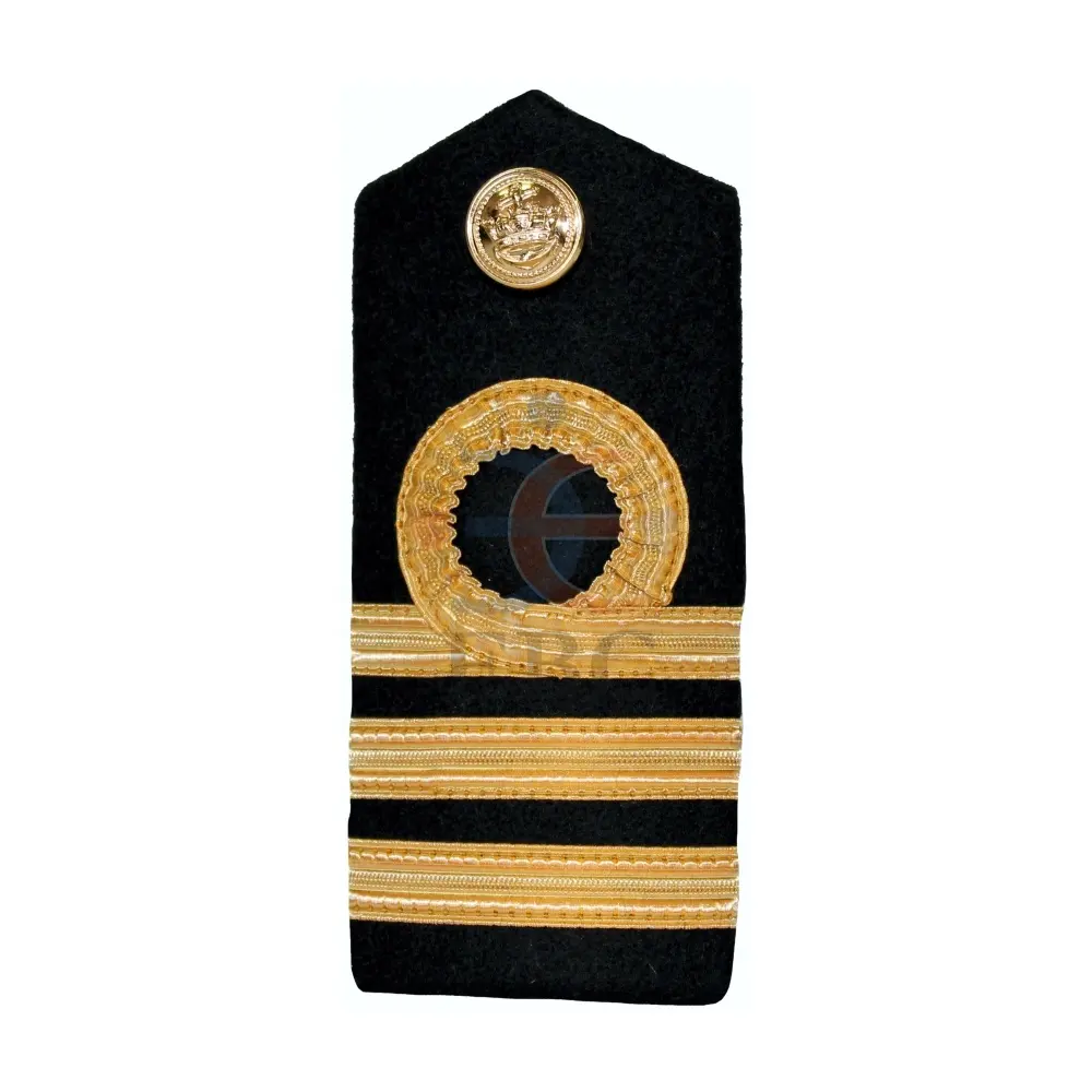 OEM 2 Thick Gold French Braid Stripes Curl Ring Shoulder Board Wholesale Master Deck Officer Epaulette Curl 4 Bars