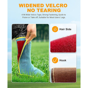 Cowhide Split Leather Welding Leg <b>Chaps</b> Shoes Cover Shin Gaiters CE Certified <b>Waterproof</b> Anti-Static Fireproof 500-1000C SAFETY - Product Image 2