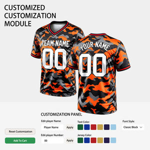 เสื้อฟุตบอลอเมริกันปักโลโก้ชื่อทีมด้านหน้า คุณภาพสูง ผลิตด้วยเทคนิค Sublimation ผ้าโพลีเอสเตอร์ 100% สำหรับแฟนๆ ทุกเพศ - Product Image 2