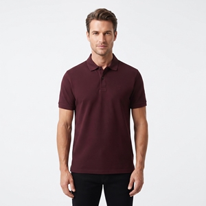 Chemise pour homme de haute qualité en jersey 100% coton, brodée, séchage rapide, décontractée, manches courtes, logo personnalisé sur le devant, tissu 200g - Product Image 1