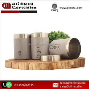 La boîte à sucre dorée Companion Boîte à sucre en métal lux terni pour le rangement de la cuisine et personnalisable - Product Image 4