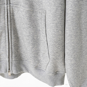 Ensemble de sweat à capuche zippé unisexe surdimensionné en molleton épais 100 % coton, avec logo personnalisé, style vintage délavé et vieilli, effet délavé à l'acide - Product Image 2