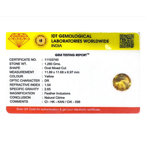Natural Cat's Eye Citrine Loose Gemstone 6.3 Carat Certified Yellow 4mm - Product Image 4