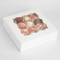 Caja de Cartón Rígido para Cupcakes Cuadrados de 12 Cavidades, Reutilizable, Personalizada para Vietnam, Empaque para Llevar, Impresión Offset