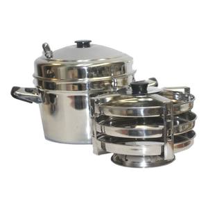 Olla de Acero Inoxidable de 3 Niveles para Cocinar Dhokla al Vapor, Utensilios de Cocina - Product Image 3