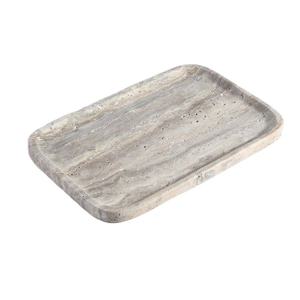 <b>Rectangle</b> Natural Marble Tray with Elegant Design for Home Decor Luxury Travertine Tray for Vanity Perfume and <b>Coffee</b> <b>Table</b> - Product Image 1