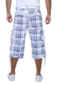 Shorts amples en coton 100% 340G personnalisés, pantalon de survêtement déstructuré à double taille, délavé et vieilli, coupe capri - Product Image 4
