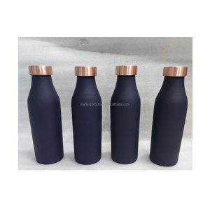 Designer Pure Copper <b>Bottle</b> Elegant Ayurvedic Water Container Leak Proof Handmade Rustic Eco Lifestyle Drinkware for Daily Use - Product Image 3