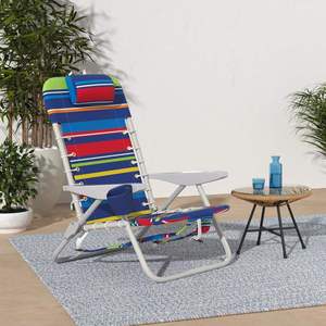 Silla de Playa Plegable Huy Gia ADV-B1 con 4 Posiciones de Suspensión y Cordones, Acero Inoxidable, Diseño Moderno Oxford, Multicolor, para Exteriores - Product Image 6