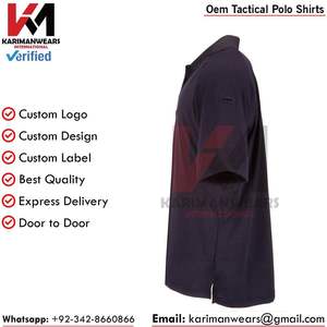 Camiseta de Polo Táctica Personalizada para Hombre, de Secado Rápido, Tejido Transpirable, Ropa Deportiva para Exteriores, Fabricante OEM al por Mayor - Product Image 5