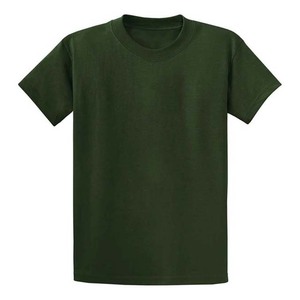 T-shirts formels amples unis pour hommes, grande taille, style urbain, col rond, manches courtes, en coton respirant anti-boulochage - Product Image 3