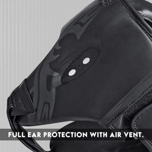 FARABI Boxing Head Guard <b>Dummy</b> Black PU Leather EVA Tattoo Design Hook & Loop Closure Sparring Training Gear Martial Arts - Product Image 4