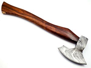 Hache de camping haut de gamme en acier forgé à la main avec manche en bois, hache utilitaire d'extérieur, hache de bushcraft artisanale sur mesure, fournisseur en gros - Product Image 2