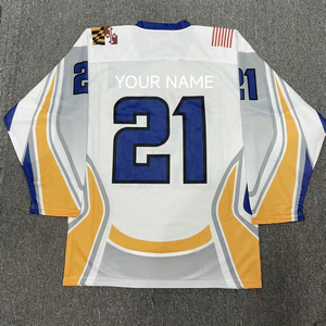 Custom Ice Hockey Jersey Dodge 71 Light Blue Purple Sublimated Half Sleeve Moisture Wicking Unisex Winter Front Logo Apparel - Product Image 6
