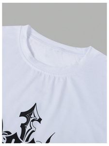 Ensemble de survêtement 2 pièces pour homme : T-shirt à manches courtes avec motif lettres et pantalon de survêtement évasé à cordon de serrage - Product Image 3