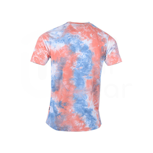 Camiseta de Manga Corta con Cuello Redondo y Estampado Tie-Dye para Hombre, Corte Regular, Tejido de Punto Informal con Patrón - Product Image 2